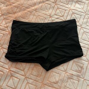 Shade & Shore Black Swim Boyshorts with Side Lattice